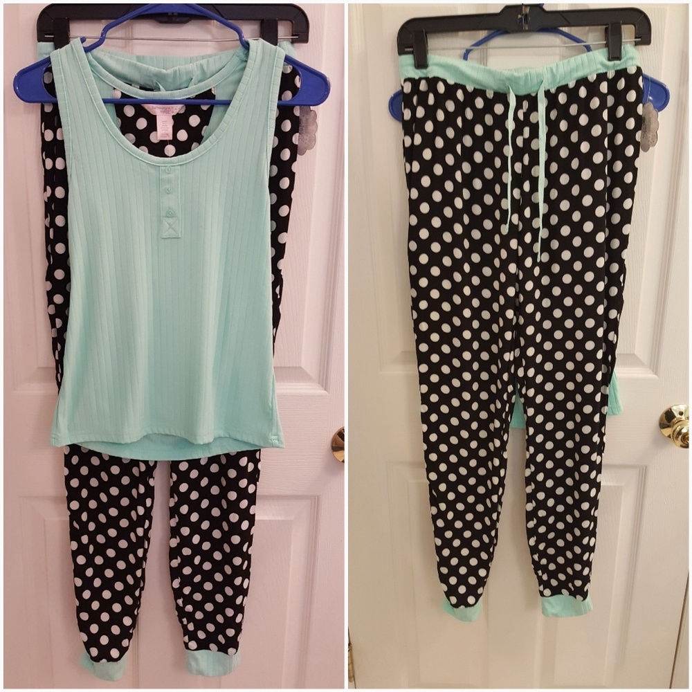 Teal polka dot Pajamas